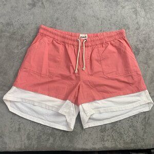 Pact Shorts Men's Size XL Pink Organic Cotton Drawstring 5” Preppy Casual